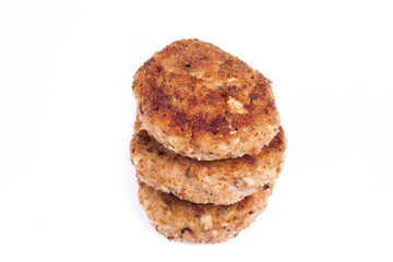 cutlet isolated on white background