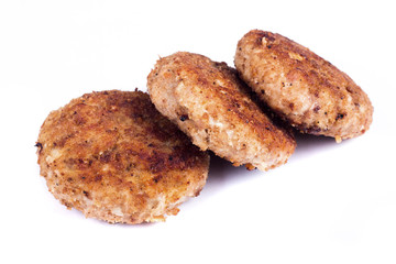 cutlet isolated on white background