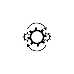 Workflow gears with arrows icon