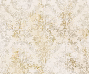 Rococo texture pattern Vector. Floral ornament decoration. Victorian engraved retro design. Vintage grunge fabric decors. Luxury fabrics