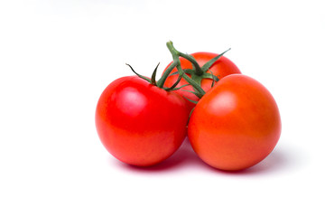 Tomato in isolated white background