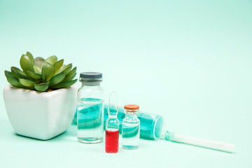 Medical Vaccine vial hypodermic injection treatment disease care