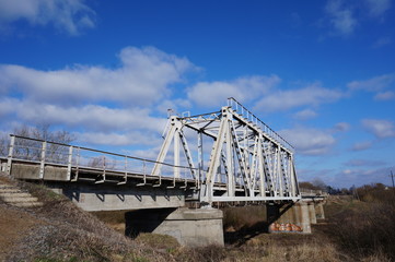 Railway bridge over the river