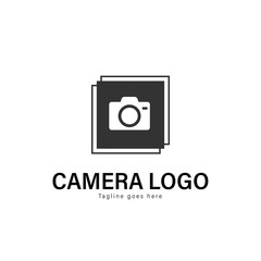 Camera logo template design. Camera logo with modern frame vector design