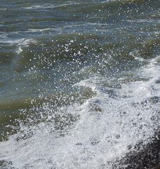 Netherlands; splashing waves