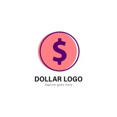 Money logo template design. Money logo with modern frame vector design