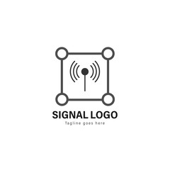 Signal logo template design. Signal logo with modern frame vector design