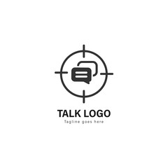 Talk logo template design. Talk logo with modern frame vector design