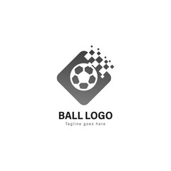 Soccer logo template design. Soccer logo with modern frame vector design