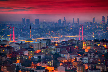 Istanbul landscape from Camlica Mosque