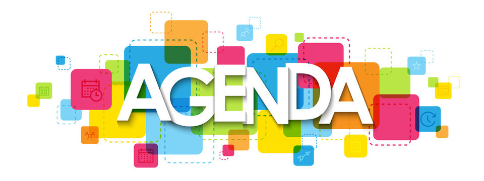 AGENDA colorful typography banner