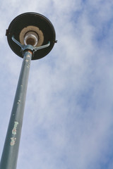 Street light with blue sky