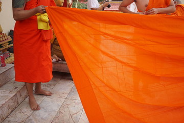 Yellow robe of Buddhist monks, Thai