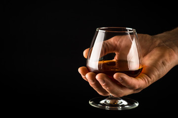 Cognac or brandy and chocolate.