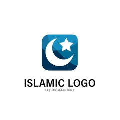 Obraz premium Islamic logo template design. Islamic logo with modern frame vector design