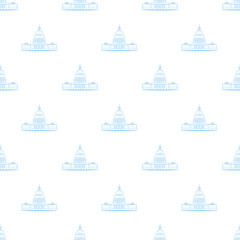 White house pattern seamless vector repeat for any web design. United States of America, Washington, Capitol. Vector illustration, eps 10