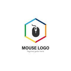 Computer logo template design. Computer logo with modern frame vector design