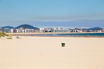 Fototapeta premium Santona in Cantabria village and beach on July 3, 2017 Spain