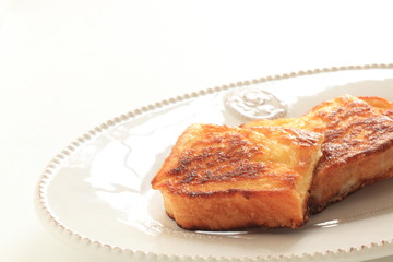 Homemade French toast for breakfast imge