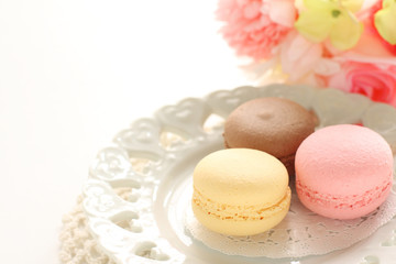 Homemade macaroon for elegant confectionery image