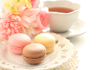 Homemade macaroon for elegant confectionery image