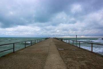Fototapeta na wymiar pier on the sea