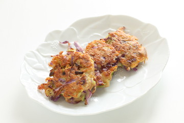 Homemade Japanese food, Okonomiyaki cabbage pancake