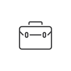 Business bag, case line icon. linear style sign for mobile concept and web design. Briefcase outline vector icon. Suitcase symbol, logo illustration. Pixel perfect vector graphics