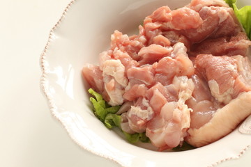 Chopped chicken for cooking image