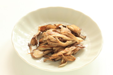 Japanese Maitake mushroom stir fried for vegetarian food