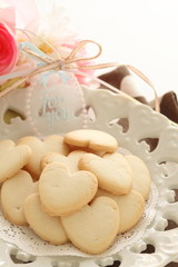 Homemade heart shape cookie