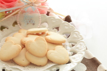 Homemade heart shape cookie