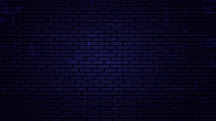 Vector night brick wall background. Vector illustration