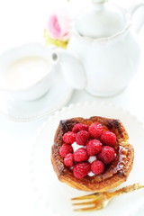 Raspberries pastry for gourmet image