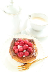 Raspberries pastry for gourmet image