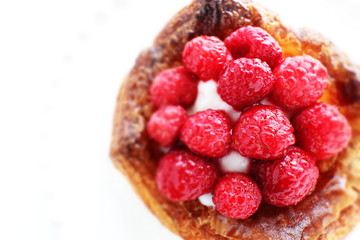 Raspberries pastry for gourmet image