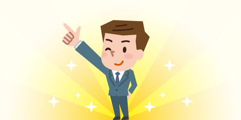 ビジネスマン　キラキラ