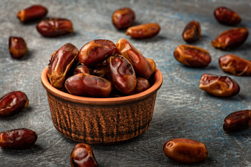 Delicious dried dates, a favorite dish of many gourmets.