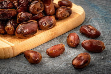 Delicious dried dates, a favorite dish of many gourmets.