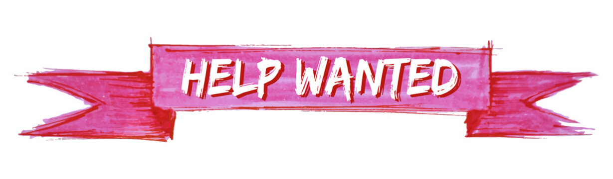 help wanted ribbon