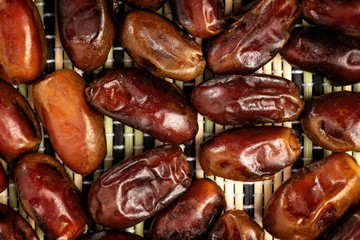 Delicious dried dates, a favorite dish of many gourmets.