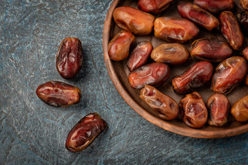 Delicious dried dates, a favorite dish of many gourmets.