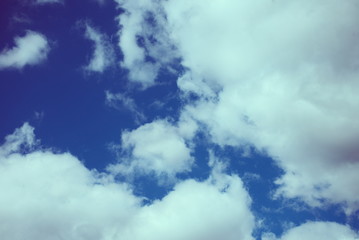 clouds in the blue sky