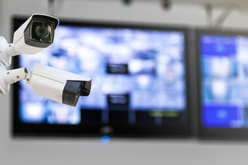 Closed-circuit television, Security CCTV camera or surveillance system in a building.