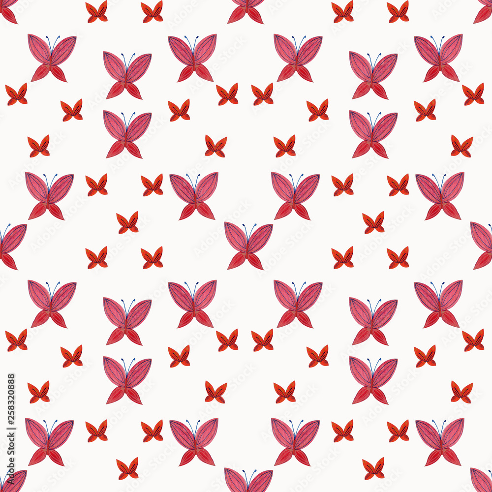 Wall mural butterfly pattern