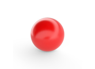 red shinny ball