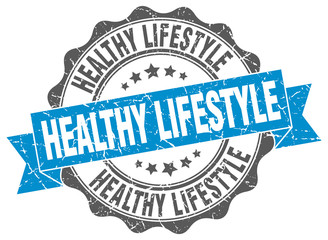 healthy lifestyle stamp. sign. seal