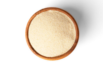 Semolina isolated on white background. 