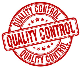 quality control red grunge stamp