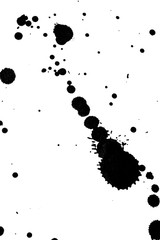 Black and White Ink Splatters and Spill 